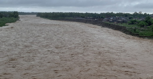 रूपन्देही, पाल्पा र नवलपुरमा भारी वर्षा, तिनाउ नदीले पार गर्यो खतराको तह